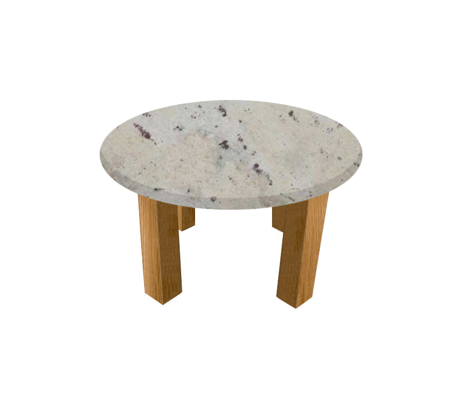 Andromeda Round Coffee Table with Square Oak Legs