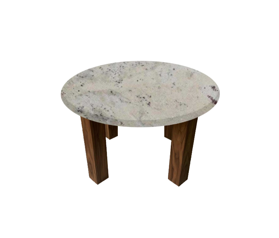 Andromeda Round Coffee Table with Square Walnut Legs