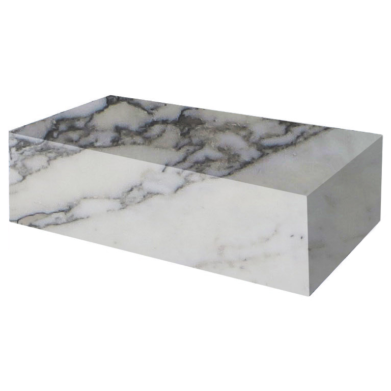 Arabescato Vagli Extra Rectangular Solid Marble Coffee Table