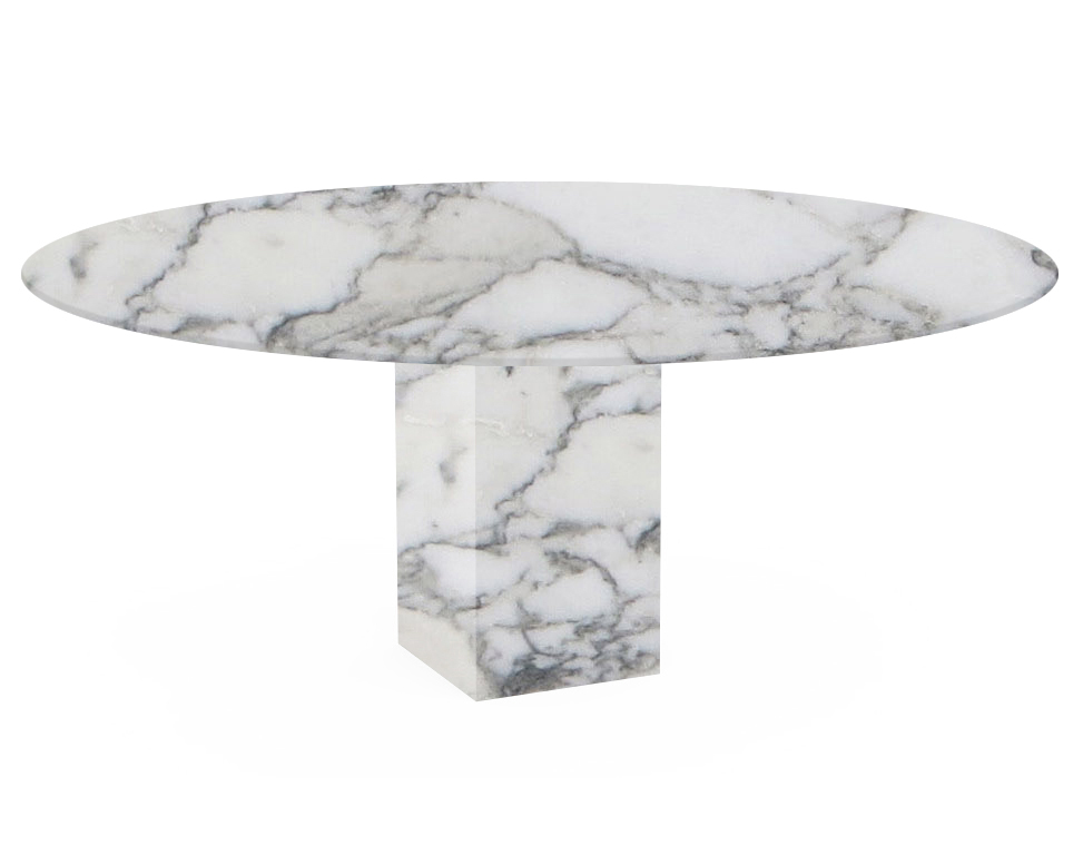 Arabescato Vagli Extra Arena Oval Marble Dining Table