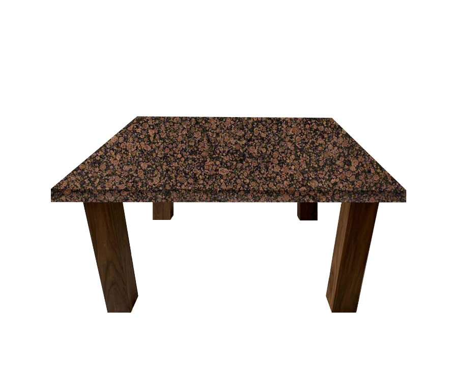 Baltic Brown Square Coffee Table with Square Walnut Legs