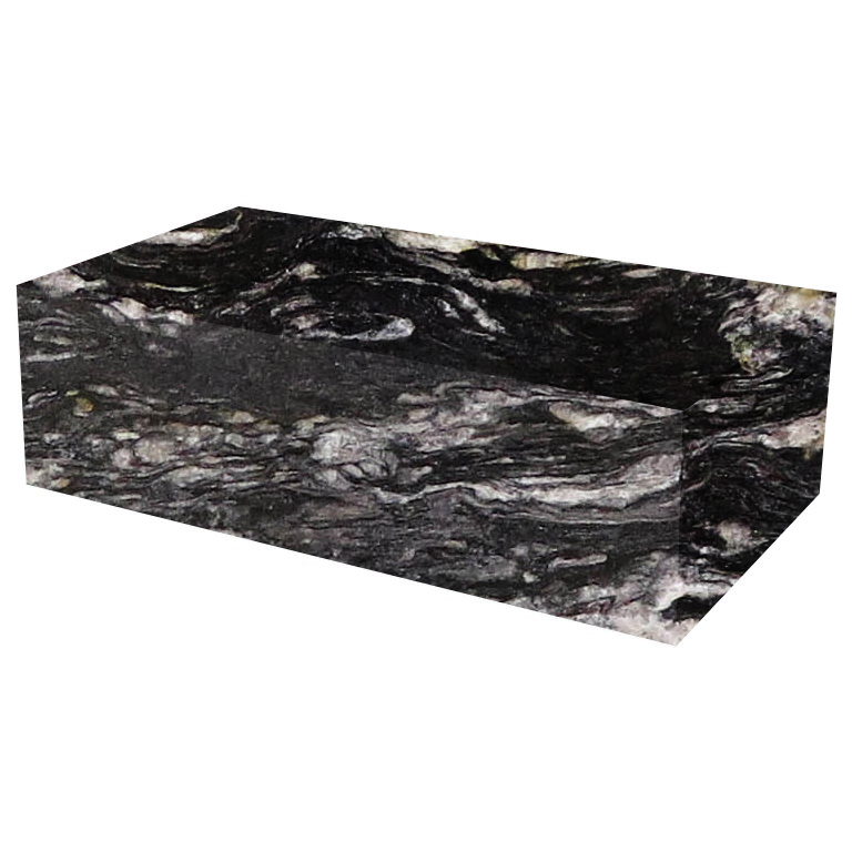 Cosmic Black Rectangular Solid Granite Coffee Table