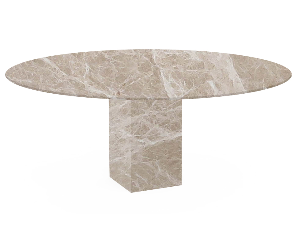 Emperador Light Arena Oval Marble Dining Table