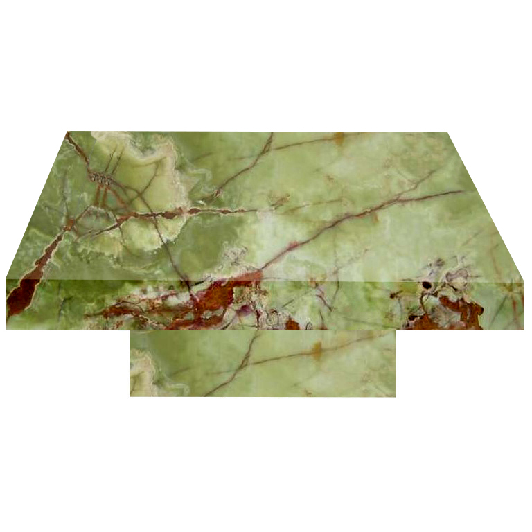Green Square Solid Onyx Coffee Table