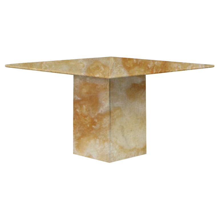 Honey Small Square Onyx Dining Table