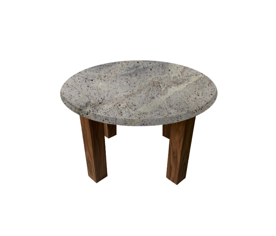 images/kashmir-white-granite-circular-table-square-legs-walnut-legs.jpg