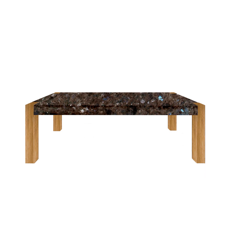 Labrador Antique Percopo Solid Granite Dining Table with Oak Legs
