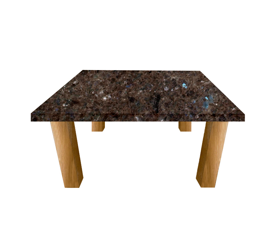 Labrador Antique Square Coffee Table with Square Oak Legs