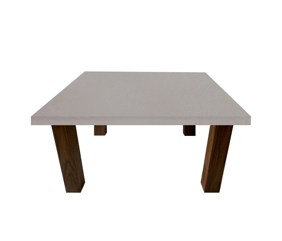 London Grey Square Coffee Table with Square Walnut Legs