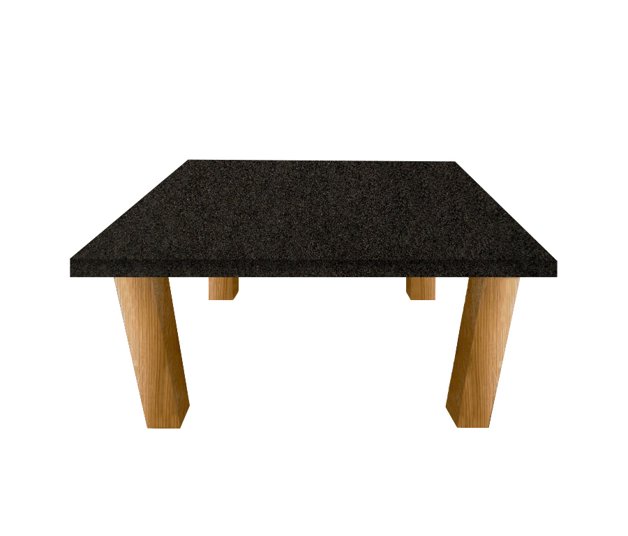 Nero Impala Square Coffee Table with Square Oak Legs