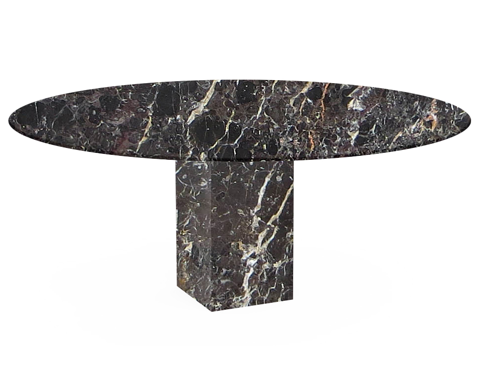 Noir St. Laurent Arena Oval Marble Dining Table