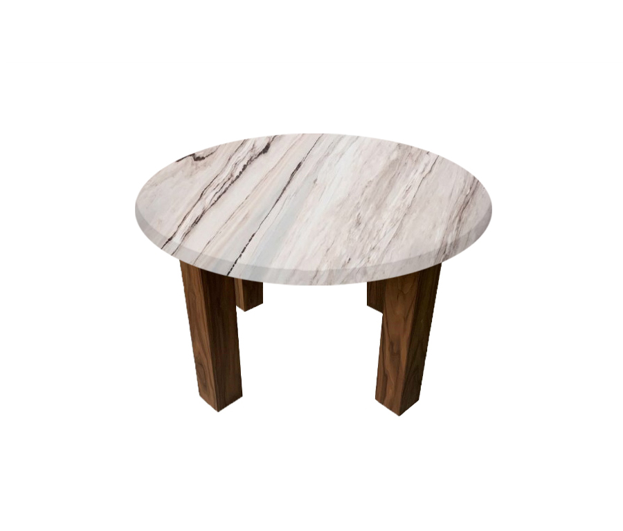 Palissandro Classico Round Coffee Table with Square Walnut Legs