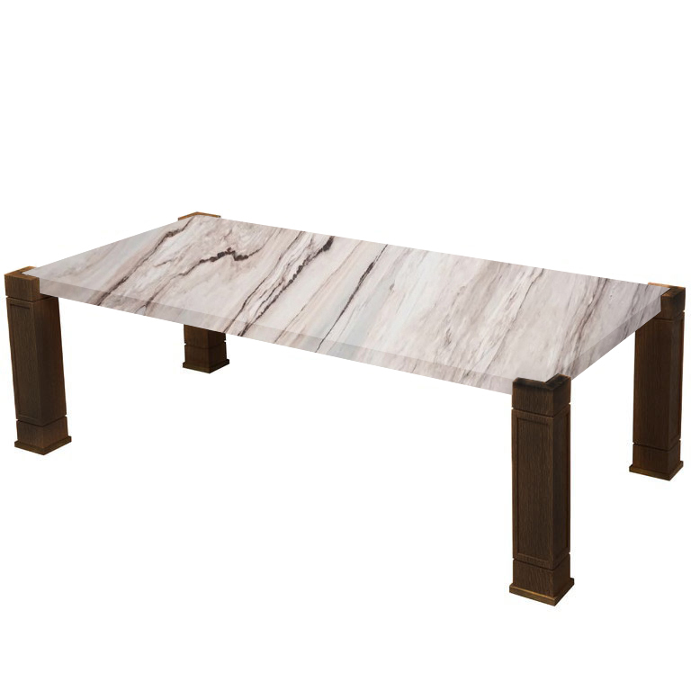 Faubourg Palissandro Classico Inlay Coffee Table with Walnut Legs