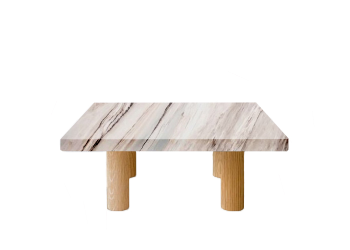 Palissandro Classico Square Coffee Table with Circular Oak Legs