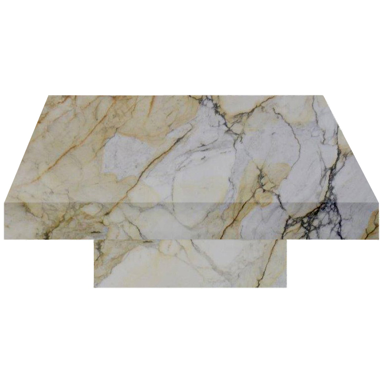 Paonazzo Square Solid Marble Coffee Table