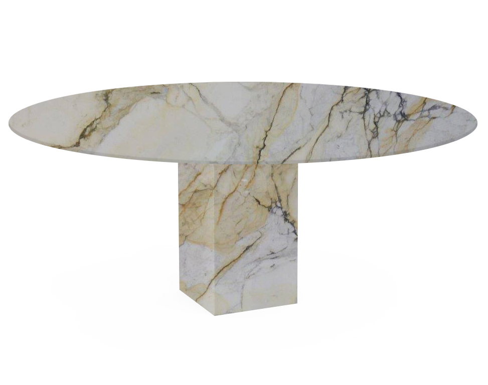 Paonazzo Arena Oval Marble Dining Table