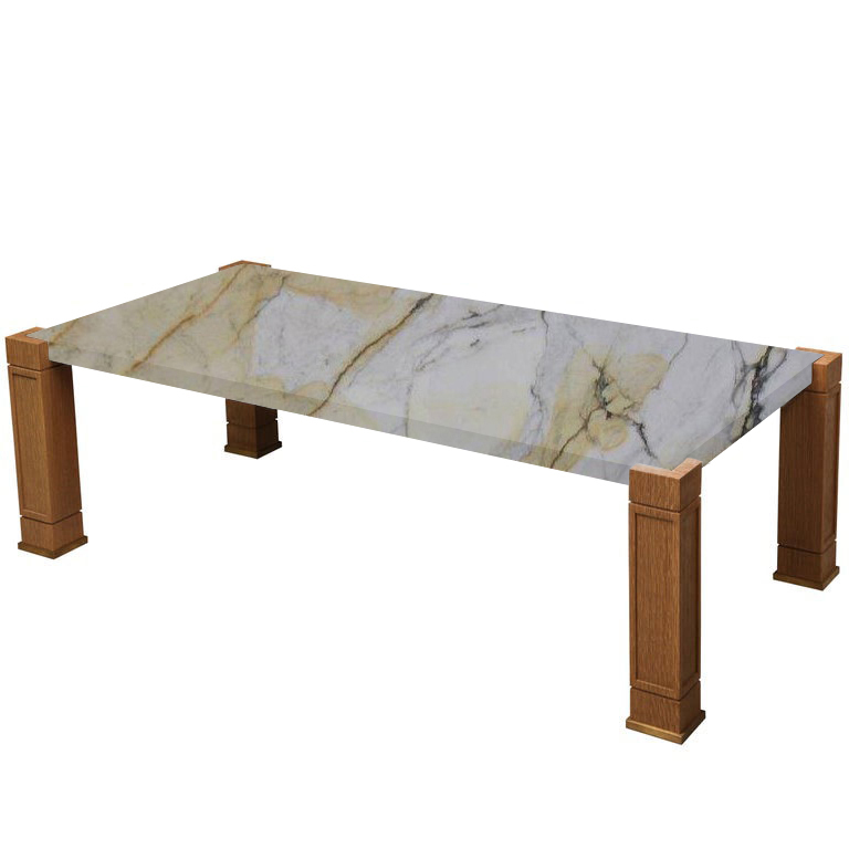 Faubourg Paonazzo Inlay Coffee Table with Oak Legs