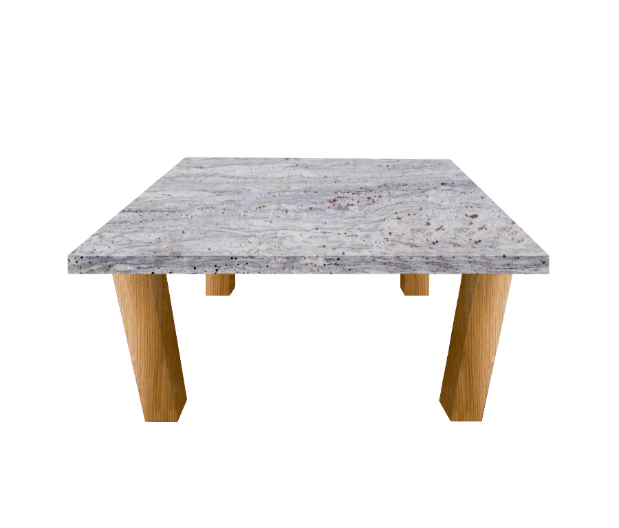 River White Square Coffee Table with Square Oak Legs
