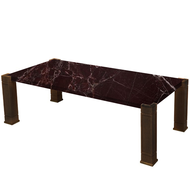 Faubourg Rosso Levanto Inlay Coffee Table with Walnut Legs