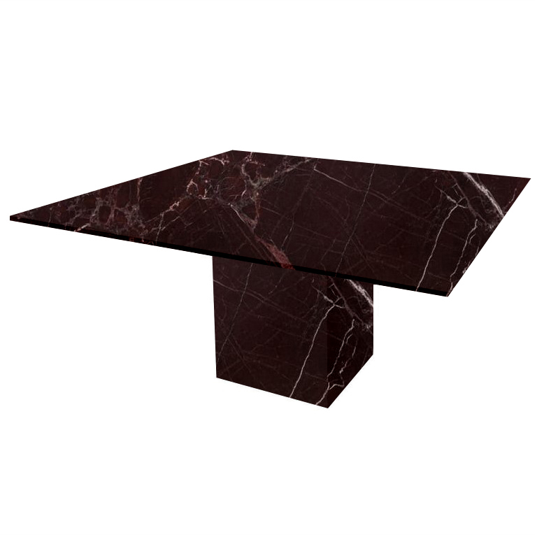Rosso Levanto Bergiola Square Marble Dining Table