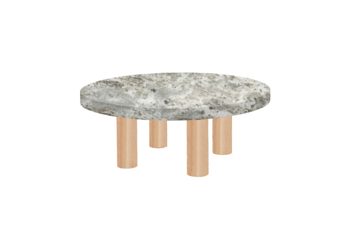 Small Round Aurora Fantasy Coffee Table with Circular Ash Legs