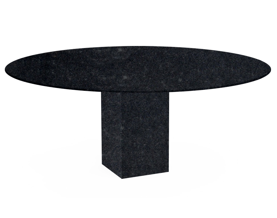 Steel Grey Arena Oval Granite Dining Table