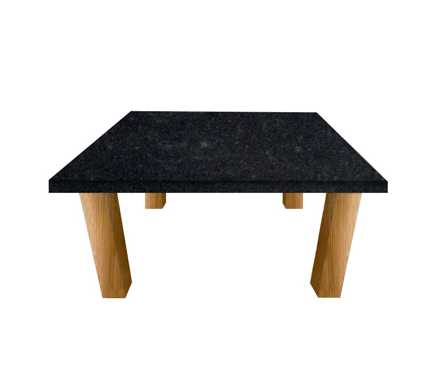 Steel Grey Square Coffee Table with Square Oak Legs