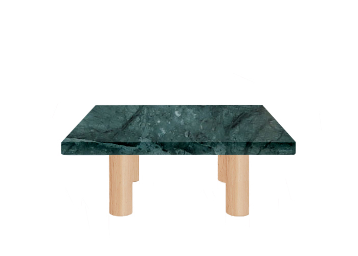 Verde Guatemala Square Coffee Table with Circular Ash Legs