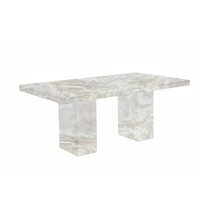 White Codena Onyx Dining Table